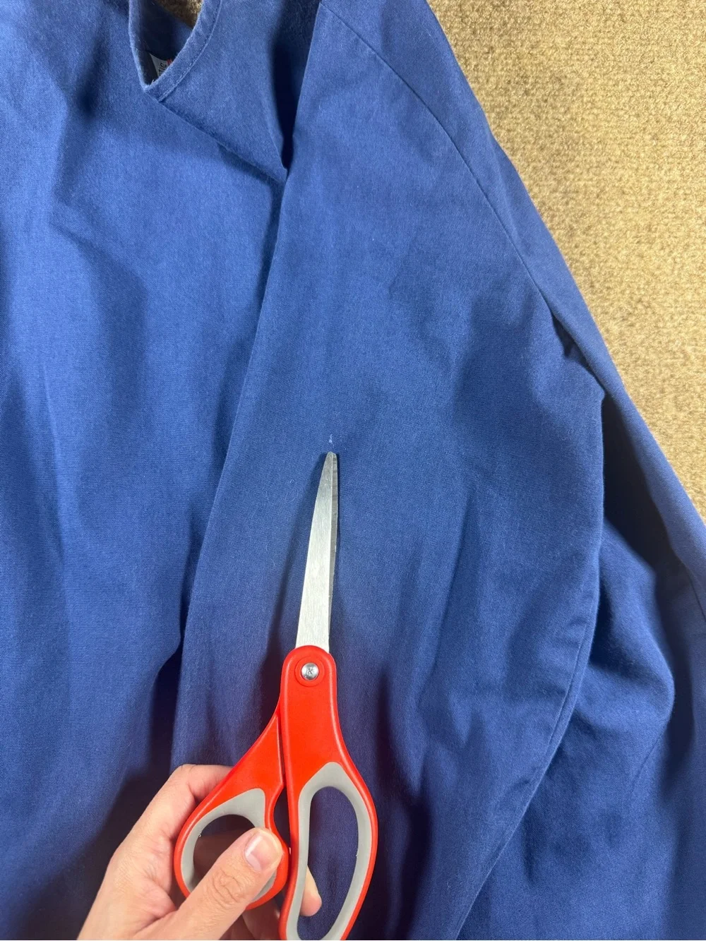 Women’s‎ Scrub Jacket XS Navy Blue Button Snap